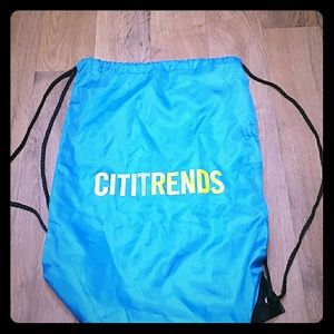 Drawstring backpack  (blue)